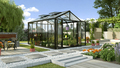 Växthus Poseidon 10000 Svart Glas/Poly 10 m² Vitavia